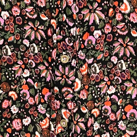 Maeve Anthropologie Womens Ditsy Floral Long Sleeve Button Down Blouse Small - Picture 6 of 12